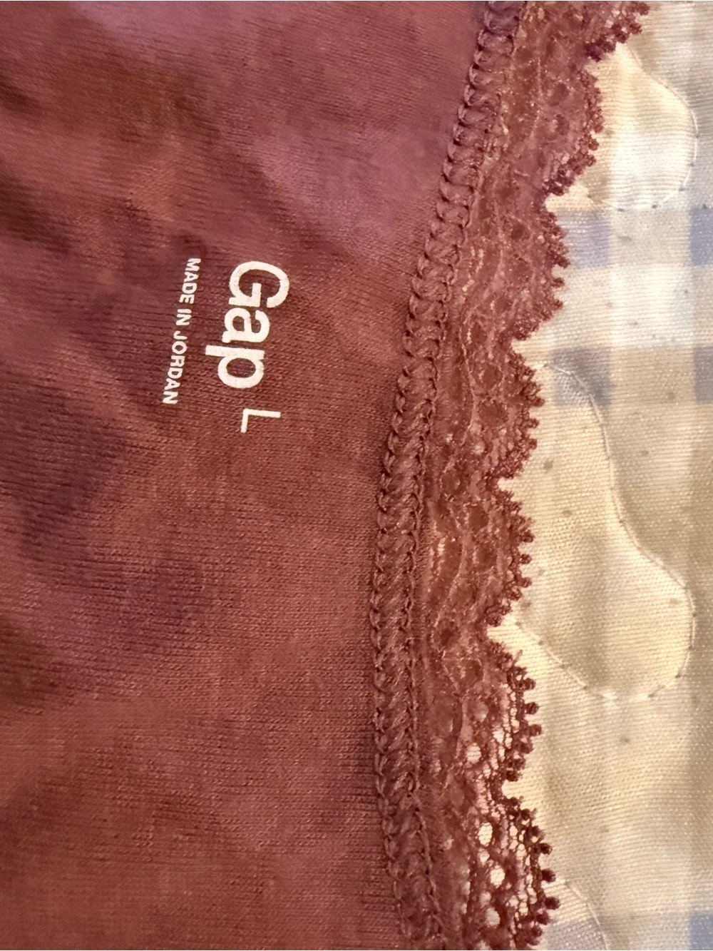 GAP Women's Lace-Trim High Waist Shorts — Mauve Rose